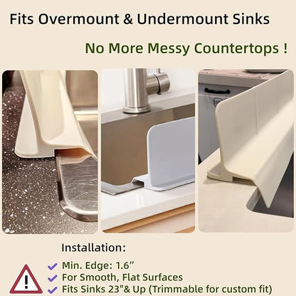 Sink Splash Guard for Kitchen, Splatter Screen & Silicone Water Guard