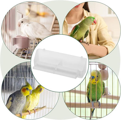 Toddmomy Automatic Bird Feeder Hanging Outdoor Bird Food Tray Anti-Splash Seed Dispenser 2pcs and Cockatiels