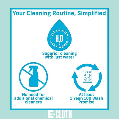 E-Cloth Washing Up Pad, Premium Microfiber Non-Scratch Kitchen Dish Scrubber Sponge, Ideal for Dish, Sink and Countertop Cleaning, 100 Wash Guarantee, Yellow, 1 Pack
