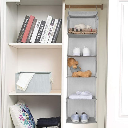 5 Shelves Hanging Closet Organizer, 2 Pack Hanging Storage