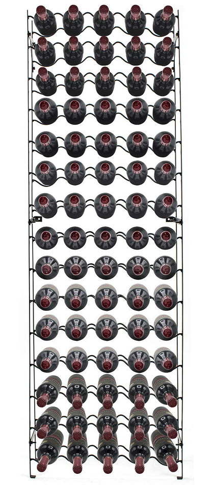 Sorbus Wine Rack Freestanding Floor - Wine Bottle Holder Holds 75 Bottles of Wine - 75 Bottle Capacity Wine Storage for Any Bar, Wine Cellar, Kitchen, Dining Room (New Improved Design)