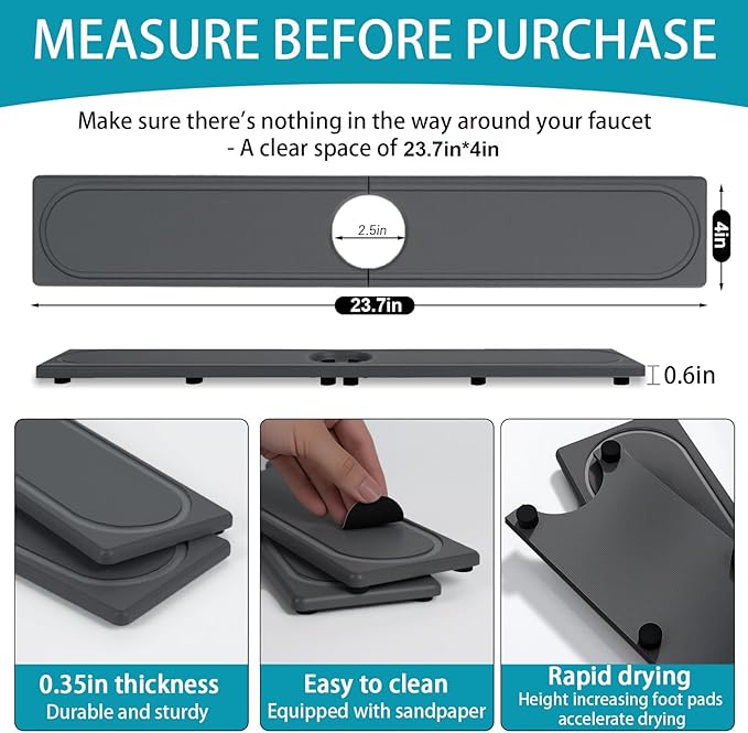 Faucet Mat for Kitchen Sink