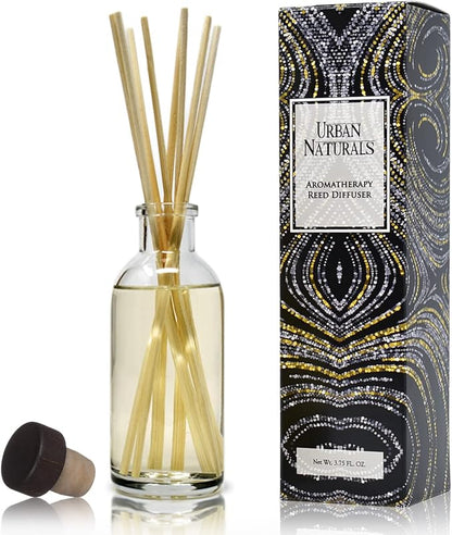 Urban Naturals Christmas Night Reed Diffuser Set - Cinnamon Spice, Almond, Clove, Cedarwood, Fresh Balsam and Fir Needle - Made in the USA