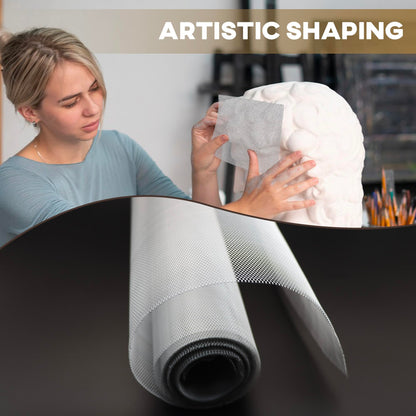 Terixe Aluminum Wire Mesh for Arts and Craft - Sculpting Mesh Roll 15.7 Inch by 16.4 Foot - Ideal for Sculpture Projects - Craft Wire Mesh for Crafts