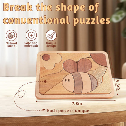 Adena Montessori 3D Wooden Bee Puzzle, 3-6y