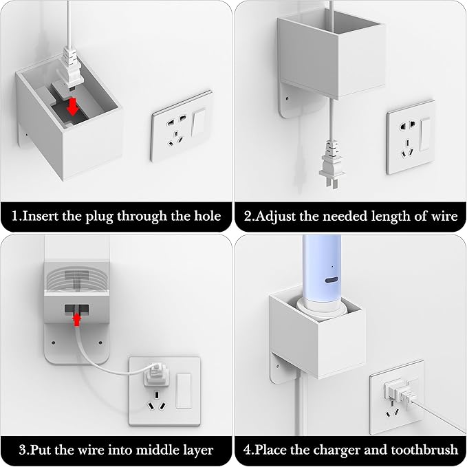 Linkidea Wall Mount Electric Toothbrush Charger Holder