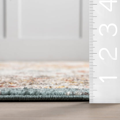nuLOOM Performance Oriental Style Area Rug, Vintage Design, Durable, Easy to Clean, Justine Beige, 8' x 10'