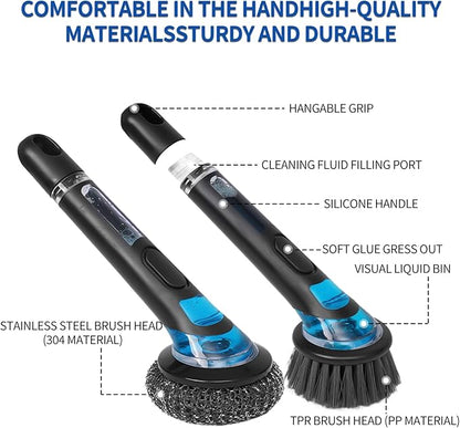 Kitchenware Cleaning Brush, Soap Cleaning Brush, Long Handle, No Dirty Hands