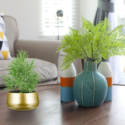 Toddmomy Flowerpot Metal Plant Pot Gold Plant Pots Indoor Flower Pot Gold Planter Metal Pot Planter Modern Decorative Flower Pots Gold Flower Vase Home Decor Handmade Pot Wrought Iron Brass