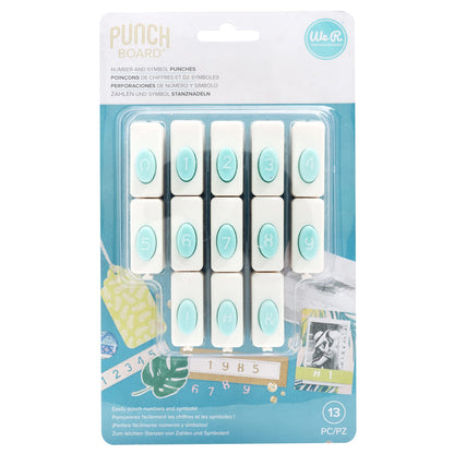 We R Memory Keepers Number Punches Set, Pair with Punch Board, Mix and Match Numbers, for Crafting, Scrapbooking, DIY Projects, Journaling, Cardmaking, and More