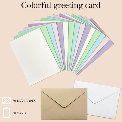 J6&H6 Card Making Kits For Creative people - 30 Blank Greeting Cards And Envelopes with Supplies and Stamp Set-Giftable DIY Greeting Card Set-Perfect for Birthdays Festive Celebrations Christmas Thank You