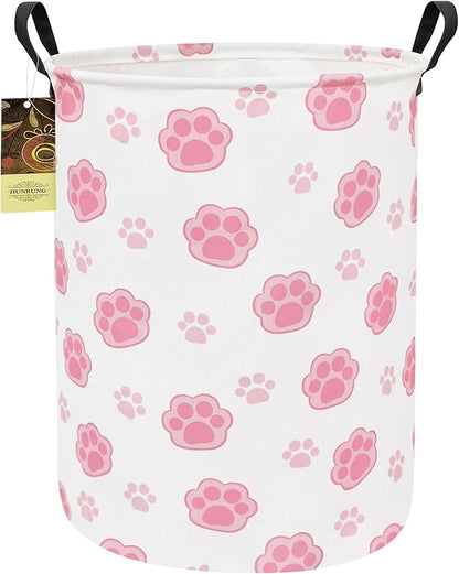 HUNRUNG Laundry Hamper, Large Canvas Fabric Lightweight Storage Basket Toy