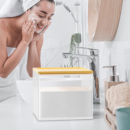 VITVITI Drawer Disposable Face Towel Holder Box, Acrylic Facial Towel Container