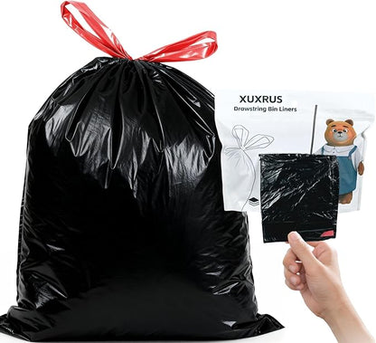 XUXRUS 2.6 Gallon Small Black Bathroom Trash Bags, Tear-Resistant & Leak-Proof