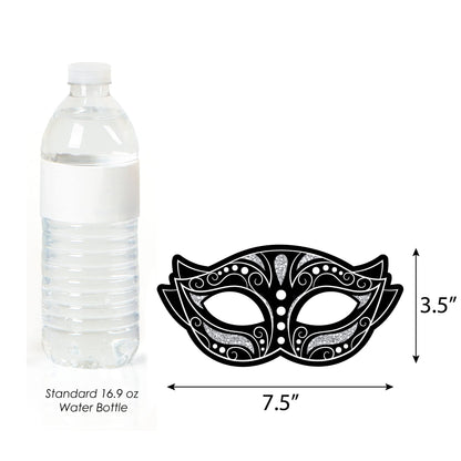 Big Dot of Happiness Masquerade Masks - Paper Card Stock Venetian Mask Party Photo Booth Props Kit - 10 Count