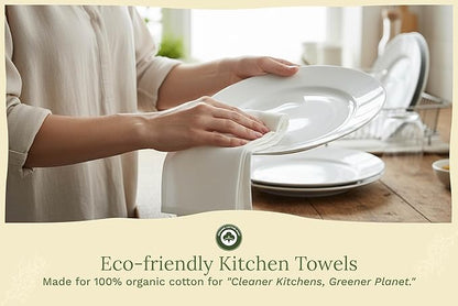 Organic Cotton Flour Sack Kitchen Towels