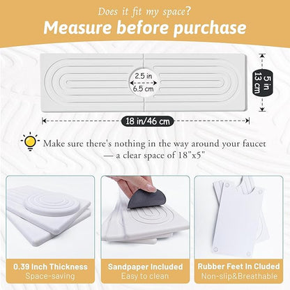 Faucet Mat for Kitchen Sink, Super Absorbent, Prevents Moisture Buildup