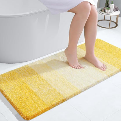 OLANLY Large Bathroom Rugs Mat 45x27, Extra Soft Absorbent Microfiber Bath Rugs, Rubber Backing, Quick Dry, Machine Washable Bath Mat for Bathroom Floor, Tub and Shower, Home Decor Accessories, Yellow