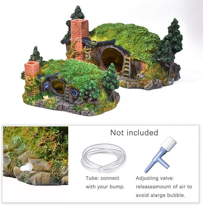 fazhongfa Aquarium Decorations Castle Fish Tank Décor Thematic Ornaments (Hobbit-Small)