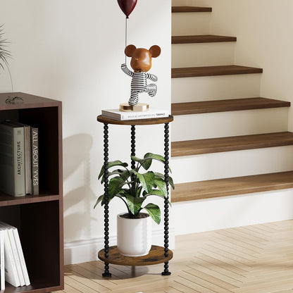 YINMIT Plant Stand Indoor, 2 Tier Small Plant Stand, Corner Flower Pot Stand, Plant Tables Indoor, Planter Pot Holder for Balcony Garden Patio Living Room