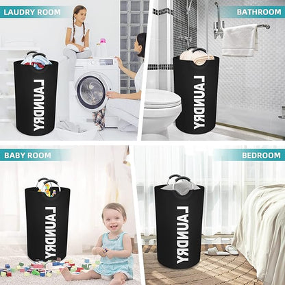 StorageRight 75L Large Laundry Basket, Laundry Hamper, Dirty Clothes Hamper