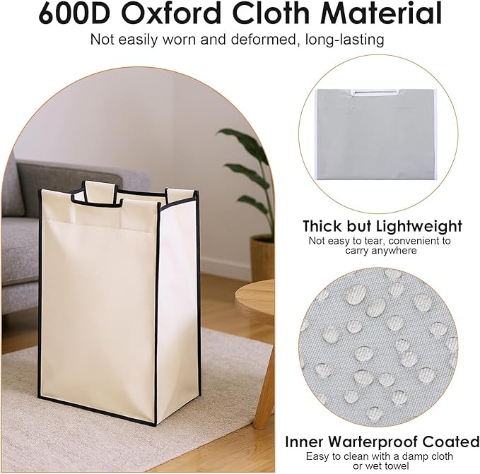 3 Pack Large Laundry Sorter Replacement Bags, 600D Oxford Cloth, Waterproof