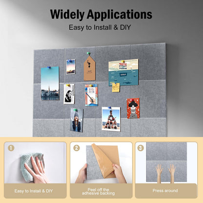 12Pack Acoustic wall Panels Panels 0.4" x 12" x 12" Soundproof Wall Panels Noise High Density Sound Dampening Panels Panels for Home Office Recoding Studio with self Adhesive Acoustic Panels.