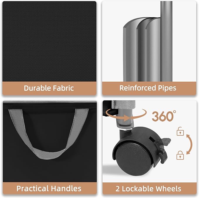 STORAGE MANIAC Rolling Laundry Hamper
