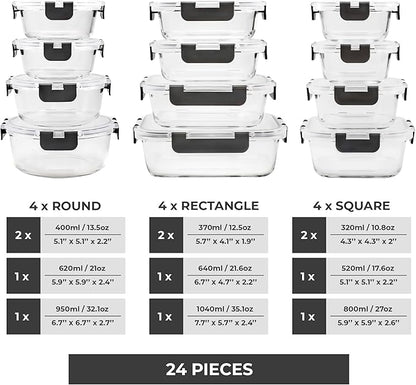 Freshware Glass Storage Containers