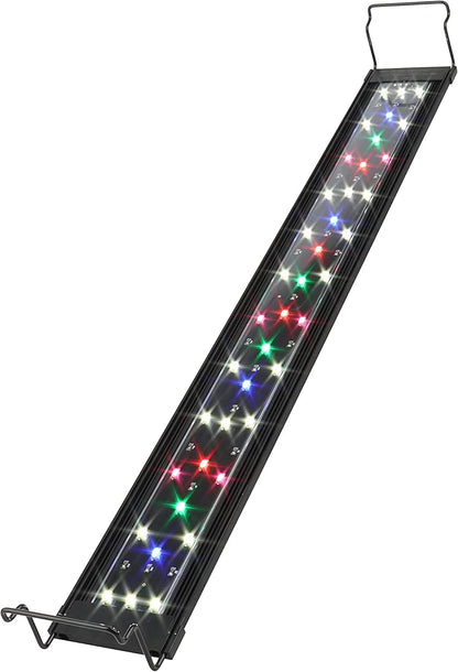 WaterRebirth Ultra-Slim Full Spectrum LED Aquarium Light Adjustable Brackets,800LM 20W for 24Inch to 30Inch Fish Tank Lighting Fresh Water