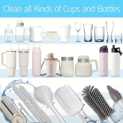 8Pcs Water Bottle Cleaner Brush Compatible