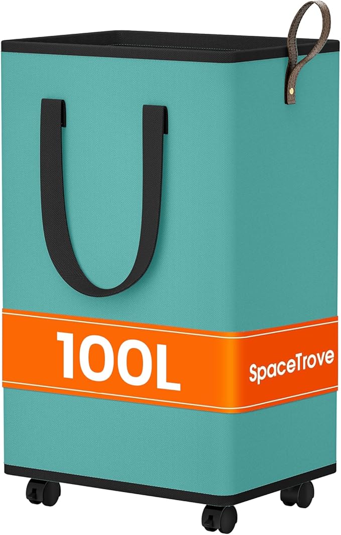 Laundry Basket with Wheels, Collapsible Laundry Baskets, Laundry Hamper with