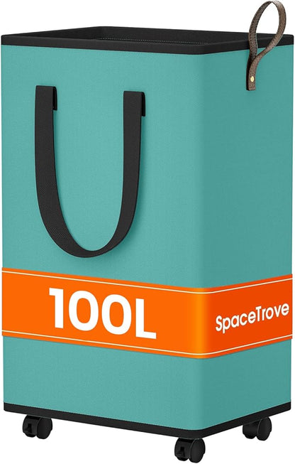 Laundry Basket with Wheels, Collapsible Laundry Baskets, Laundry Hamper with