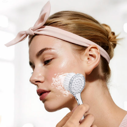 4 Colors Facial Cleansing Brush, Beomeen Face Scrubber Exfoliating Brush Face Wash Scrub Exfoliator for Skin Care, Makeup Removal (Blue, Pink, Purple, Clear)