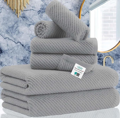 VOOVA & MOVAS Grey Bathroom Towel Sets