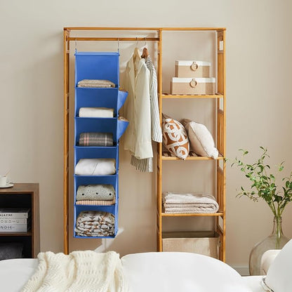YOUDENOVA Hanging Closet Organizer, 6-Shelf Closet Hanging Storage Shelves