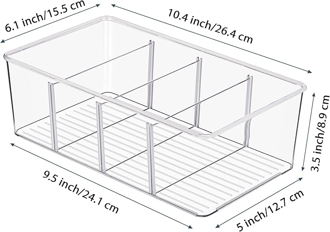 Vtopmart 6 Pack Food Storage Organizer Bins, Cabinet Organization and Storage
