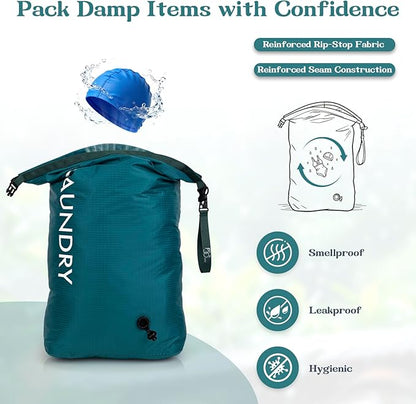 Travel Laundry Bag, Vacuum Compression Dirty Clothes Travel Bag, Waterproof