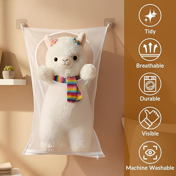 Hanging Laundry Hamper Bag, 30x20 Inch Foldable Wall Hanging Laundry Bag