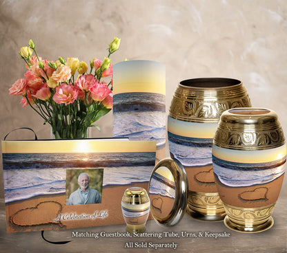 Endless Summer Cremation Urn for Ashes Adult Male - Personalized Urn for Ashes for Women Decorative Urns - Beautiful Handcrafted Sunset Urns for Human
