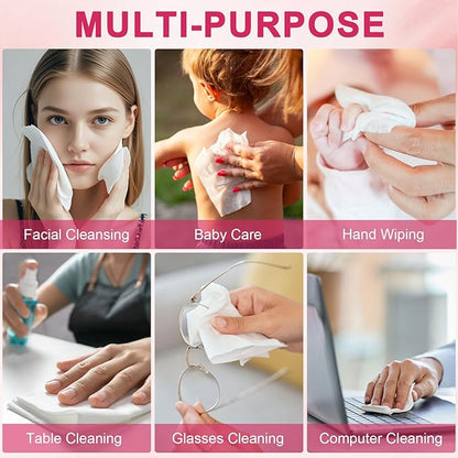 FACEMADE 60 Count Disposable Face Towels, 100% USDA Biobased Face Towelettes