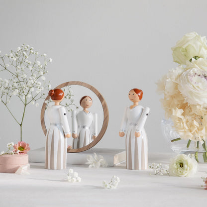 Kay Bojesen Bride Wooden Figurine | Painted FSC Beech | 6.7 in