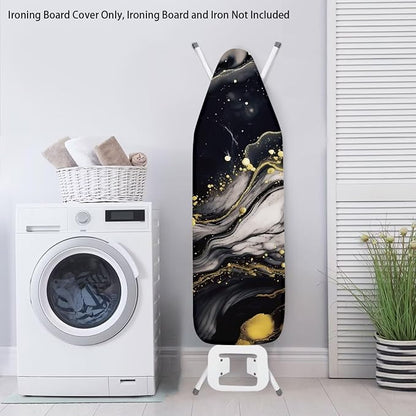 Marble Print Ironing Board Cover Protector Dirt-Resistant Iron Board Cover
