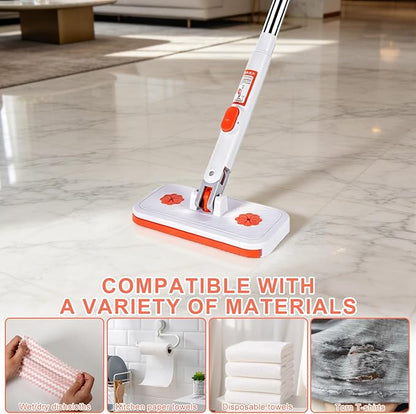Snap Grip Mini Mop Set, Lazy Mop Automatic Gripping, Convenient Cloth Changing