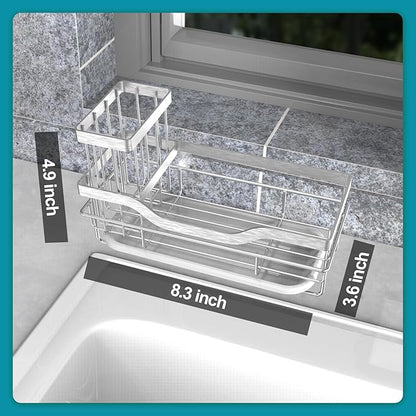 Vanwood Kitchen Sink Caddy Organizer Sponge Holder