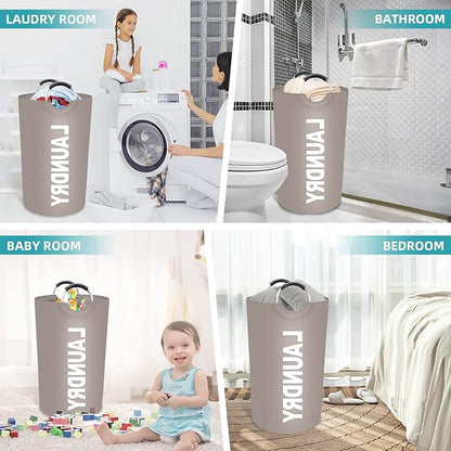 StorageRight 90L Large Laundry Basket, Laundry Hamper, Dirty Clothes Hamper