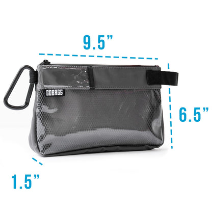GOBAGS Production Zipper Bags - Electronics & Camera Accessories Bag - Cable organizer, Gear Accessory Pouch, Travel Camera Essentials (Small, Gray, 2 pack)