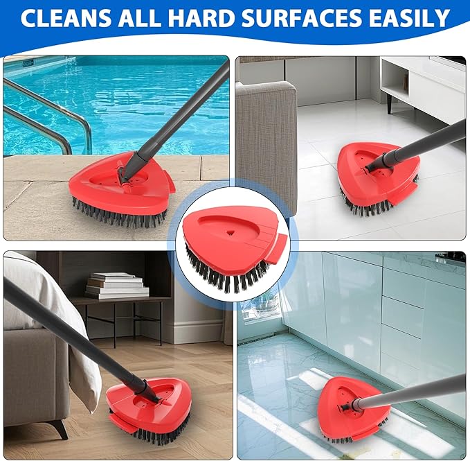 2 Pack Upgraded Spin Mop Replacement Scrub Brush Heads Compatible