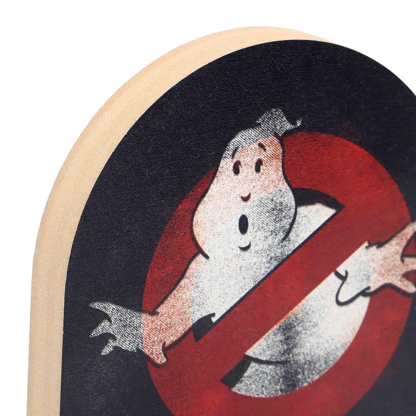 Ghostbusters Logo Shelf Sitter Decoration - Fun Wood Block Sign for Movie Room or Halloween Decor