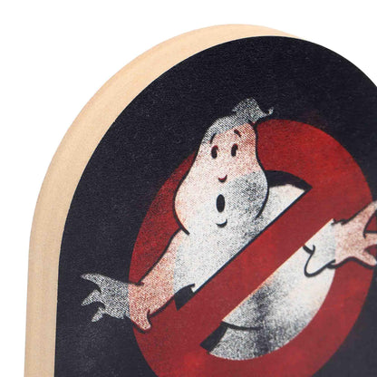 Ghostbusters Logo Shelf Sitter Decoration - Fun Wood Block Sign for Movie Room or Halloween Decor